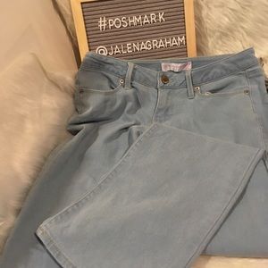 Light blue stretch denim jeans 9
